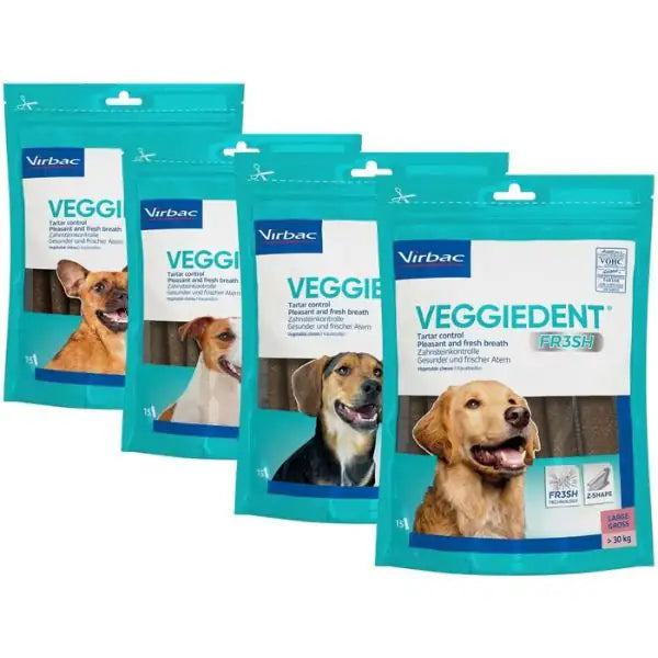 Snack Veggie Per Cani Flamingo – Bastoncino Spazzolino Mela Verde 120g – Senza Glutine, 100% Vegetale Per Igiene Dentale E Digestione