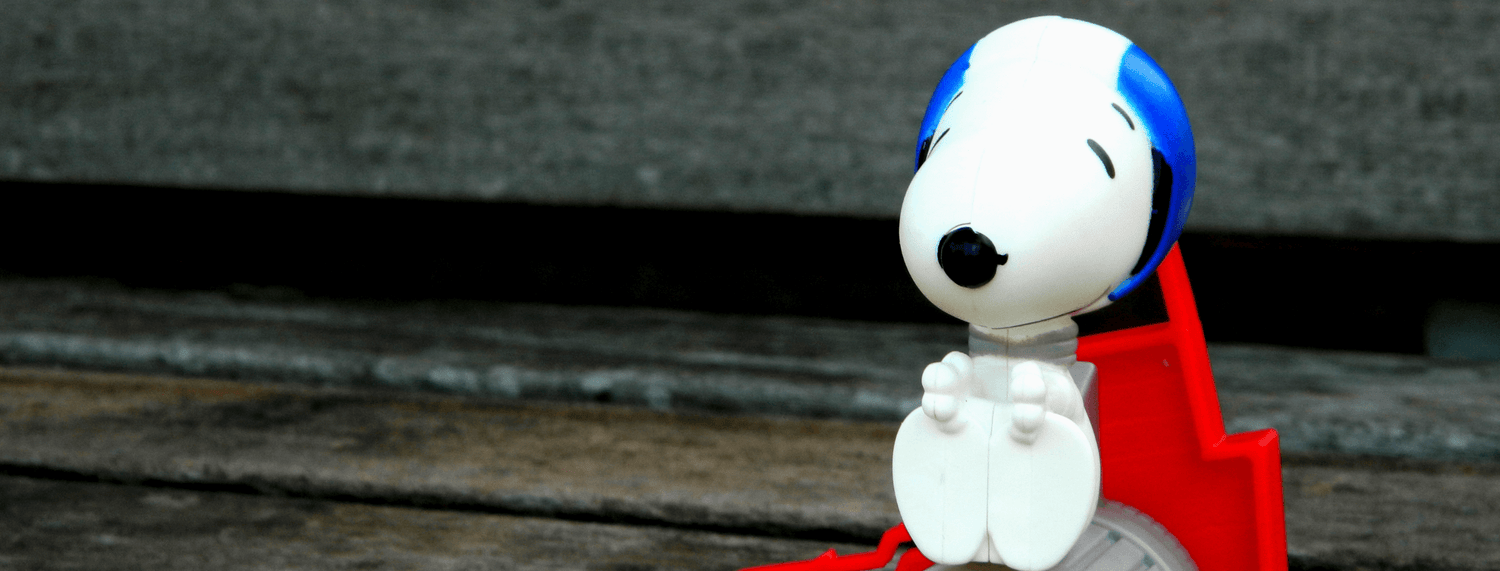 Snoopy dorme o medita?