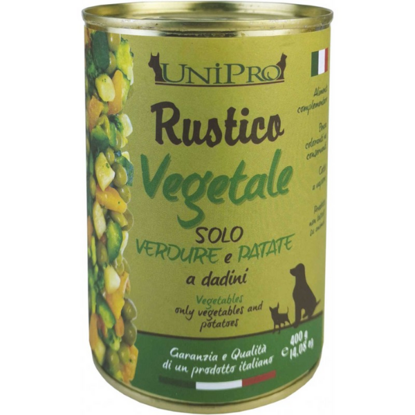 Unipro Rustico Dog Adult 400 gr - Vegetale con verdure e patate