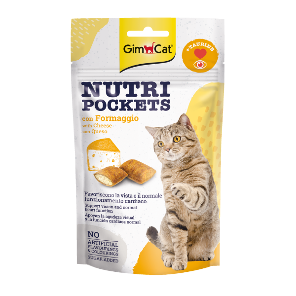Gimcat Nutripockets 60 gr - Formaggio e taurina