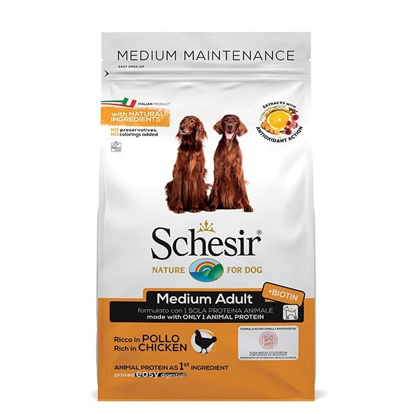 Schesir Dog Adult Medium Maintenance Pollo - 3 kg