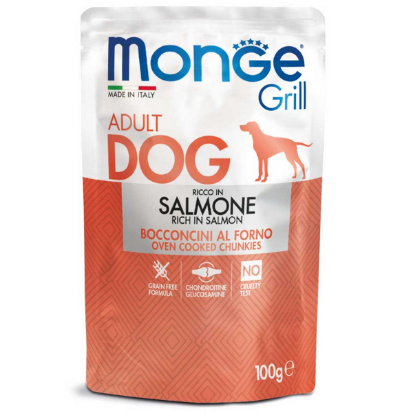 Monge Grill Adult Grain Free bocconcini 100 gr - Salmone
