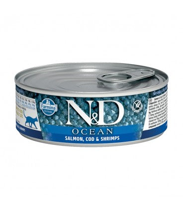 Farmina N&D Ocean Feline Umido 70 gr - Salmone, Gamberetti e Merluzzo