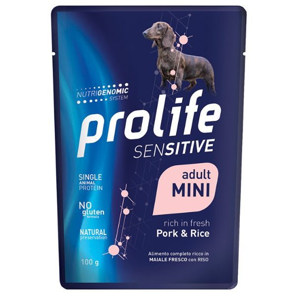 Prolife Sensitive Dog Mini 100 gr - Maiale e riso