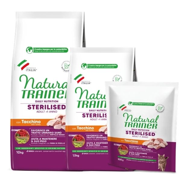 Natural Trainer Daily Nutrition Adult Sterilised con Tacchino