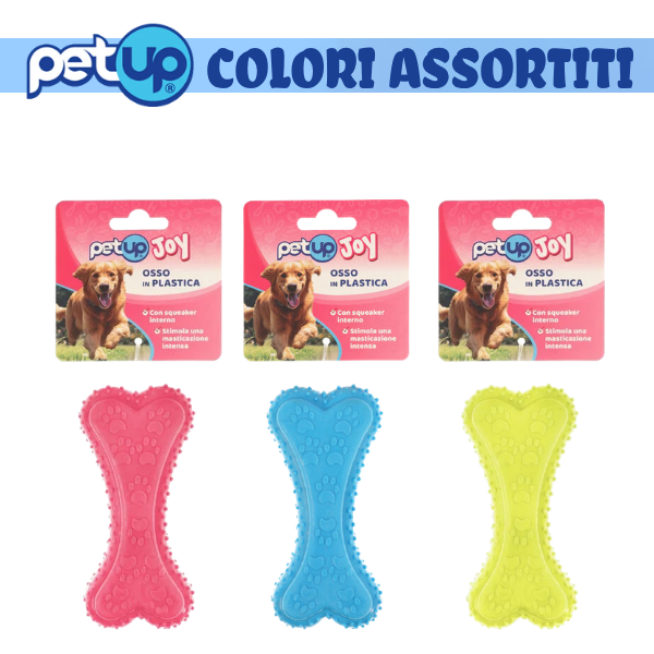PetUp Joy gioco per cani Osso in TPR con squeaker