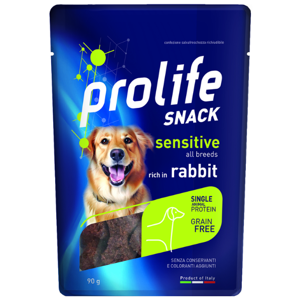 Prolife Snack Dog Adult Sensitive Grain Free 90 gr - Coniglio