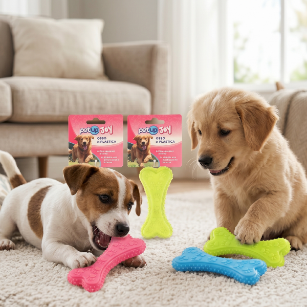 PetUp Joy gioco per cani Osso in TPR con squeaker