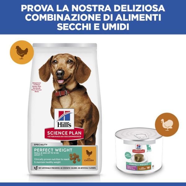 Hill's Science Plan Perfect Weight Small/Mini Adult Alimento per cani con Pollo