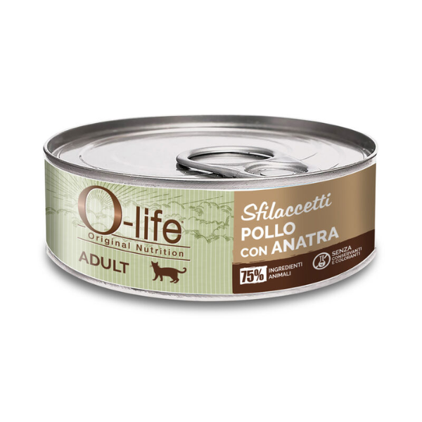 O-life Cat Adult Sfilaccetti 70 gr - Pollo e anatra