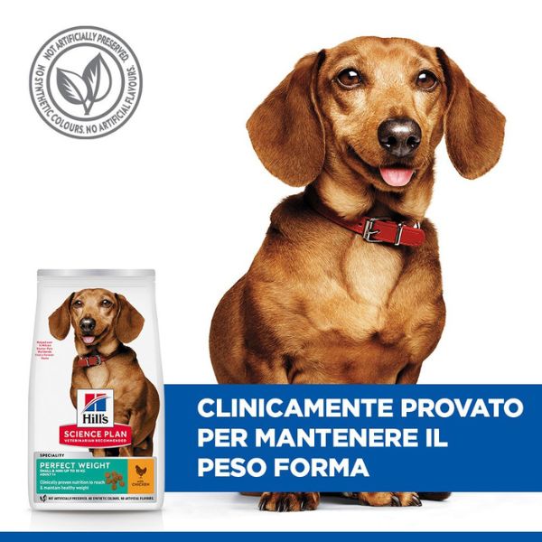 Hill's Science Plan Perfect Weight Small/Mini Adult Alimento per cani con Pollo