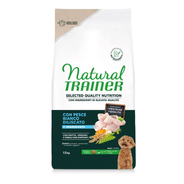 Natural Trainer Selected Quality Adult Mini con Pesce Bianco