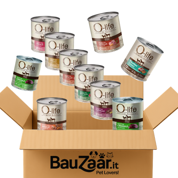 Bundle convenienza: O-life Dog Adult Pezzettoni Monoprotein 10x400 gr