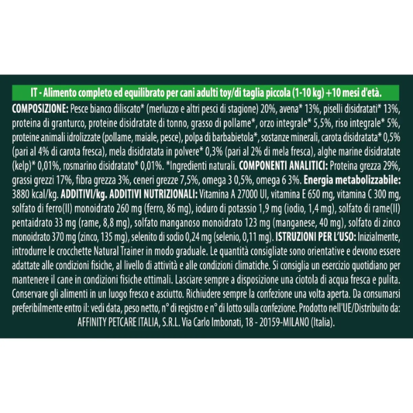 natural trainer selected quality adult mini con pesce bianco immagine6