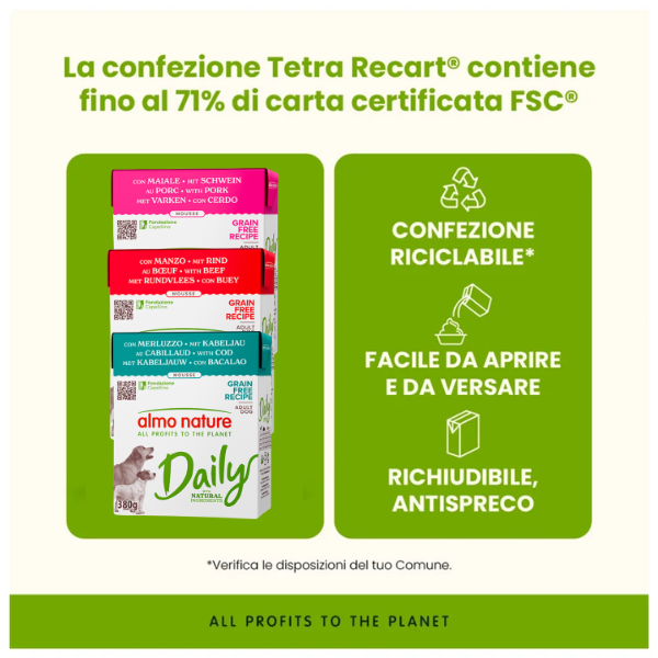 Almo Nature Daily Natural Grain Free Dog Adult 380 gr