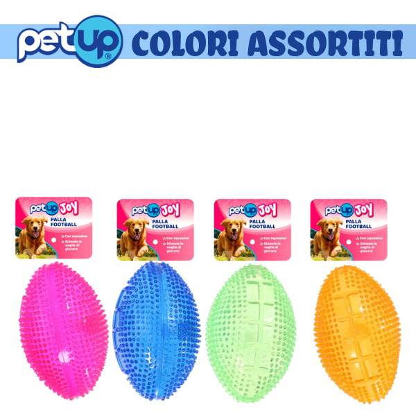 PetUp Joy gioco per cani Palla Football in TPR