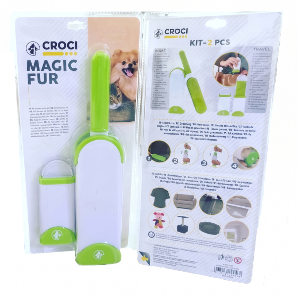 Magicfur Kit Spazzola da viaggio per la rimozione dei peli Croci