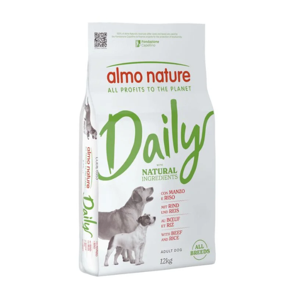 Almo Nature Daily Ingredienti naturali All Breeds con Manzo e riso