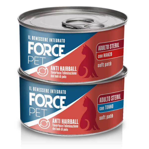 Forcepet Cat Adult Sterilised Hairball anti boli di pelo Soft patè 85 gr