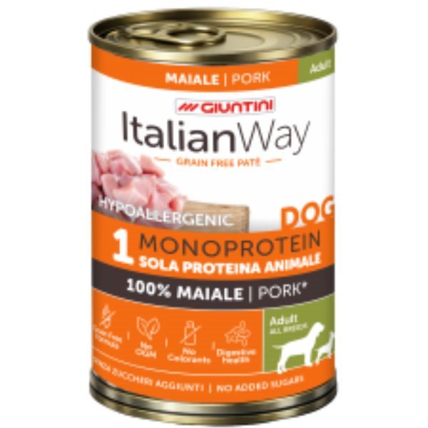 Italianway Patè Hypoallergenic Monoprotein Dog Adult 400 gr