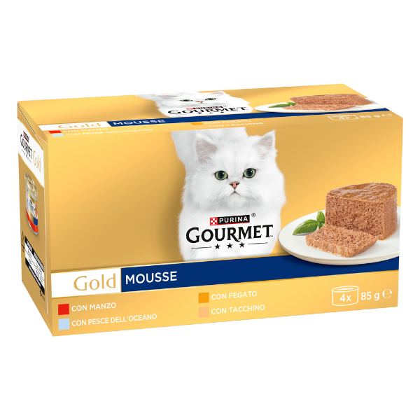 Purina Gourmet Gold Mousse Umido Gatto Multipack 24x85g