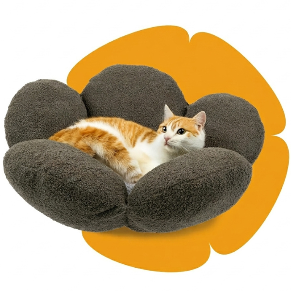 Lettino cuccia per cani e gatti in tessuto bouclè Fiore Ferplast