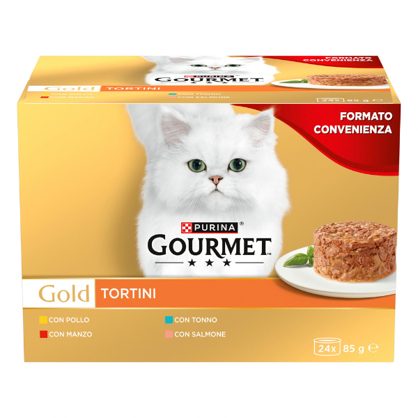 Purina Gourmet Gold Tortini Umido Gatto Multipack 24x85g