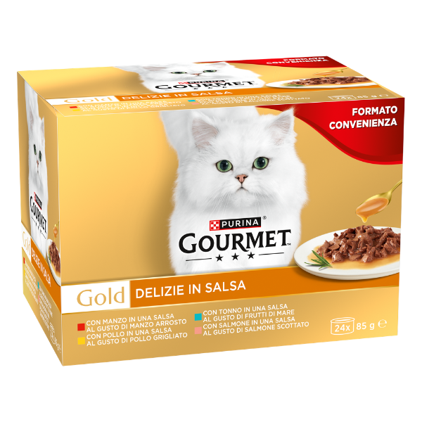 Purina Gourmet Gold Delizie in salsa Umido Gatto Multipack 24x85g