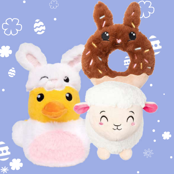 Peluche gioco per cani di Pasqua con squeaker FuzzYard