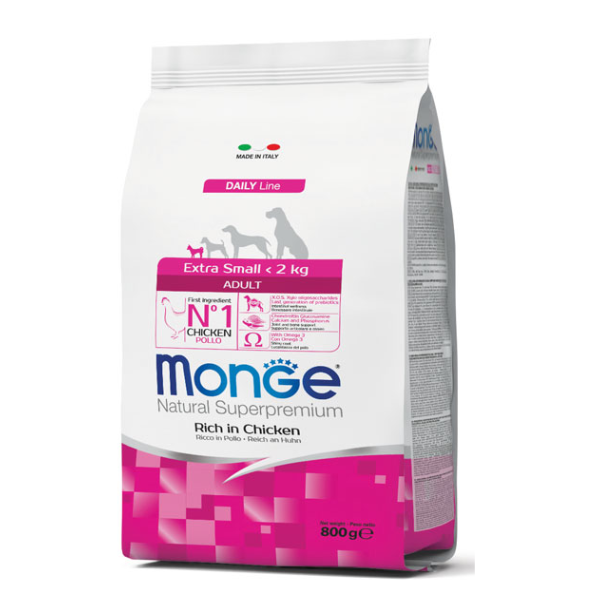 Monge Natural Superpremium Extra Small Adult Ricco di Pollo
