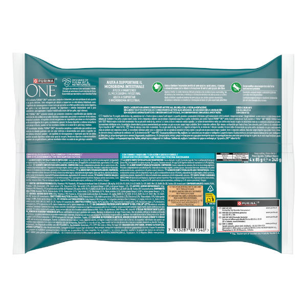 Purina One Indoor Cat Adult filettini in salsa multipack 4x85 gr