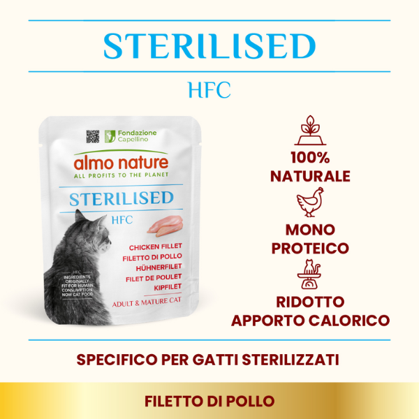 Almo Nature HFC Cat Sterilised Monoproteico 50 gr