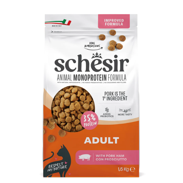 Schesir Cat Monoprotein formula con Prebiotici Prosciutto