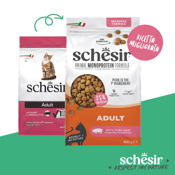 Schesir Cat Monoprotein formula con Prebiotici Prosciutto