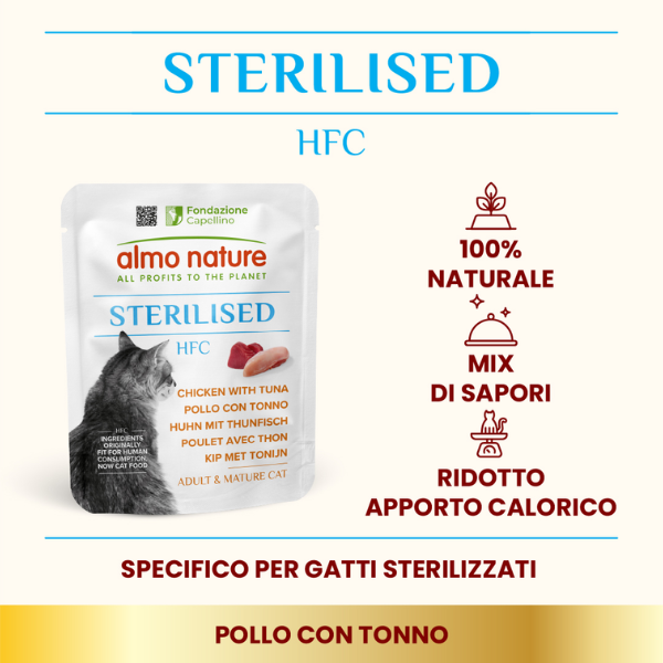 Almo Nature HFC Cat Sterilised Monoproteico 50 gr