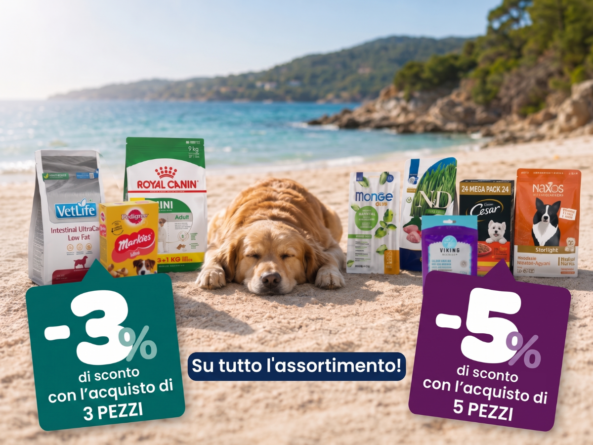 Fai scorta e risparmia: 3% di extra sconto con 3 pezzi, 5% di extra sconto con 5 pezzi. Più acquisti, più risparmi!