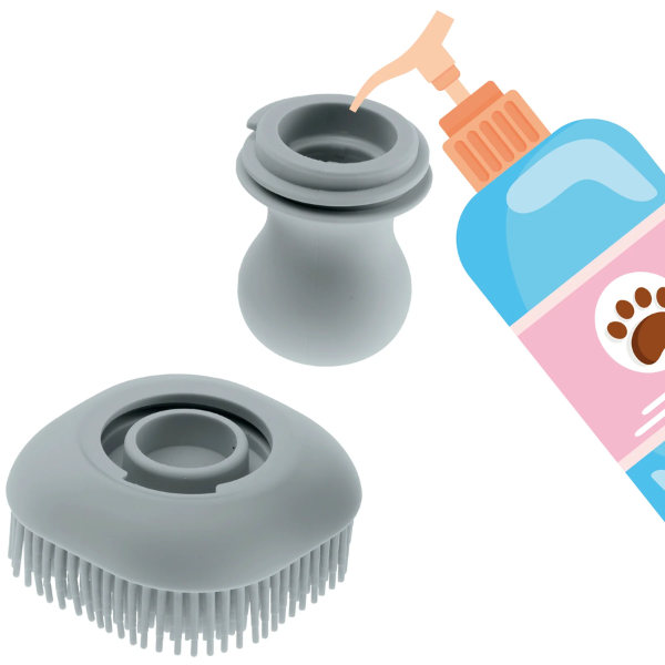 Spazzola dispenser per shampoo per cani a pelo corto, medio e lungo GRO Ferplast