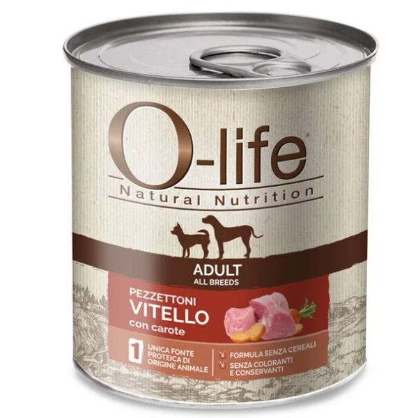 O-life Dog Adult Grain Free Pezzettoni monoproteici 400 gr