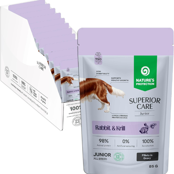 Nature’s Protection Superior Care Dog Junior All Breeds Filetti in gelatina 85 gr