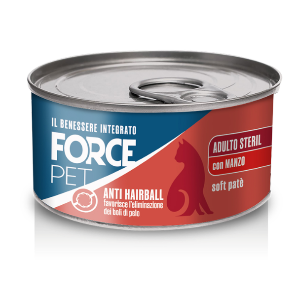 Forcepet Cat Adult Sterilised Hairball anti boli di pelo Soft patè 85 gr