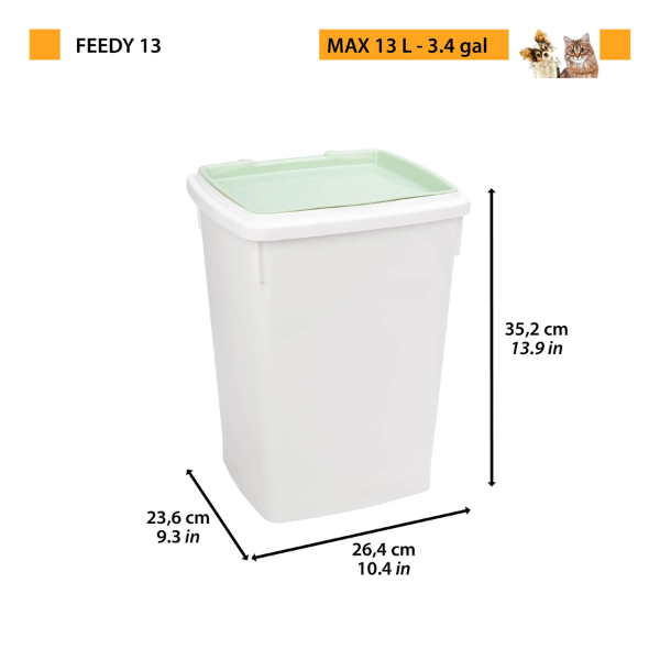 Contenitore in plastica di cibo per cani e gatti Feedy Ferplast