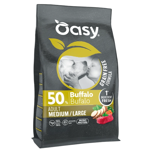 Oasy Grain Free formula Adult Medium/Large Bufalo