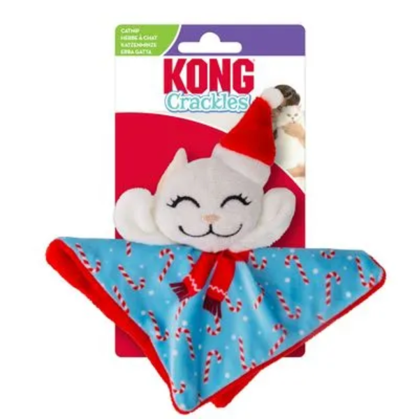 gioco per gatti in peluche con erba gatta crackles santa kitty kong immagine2