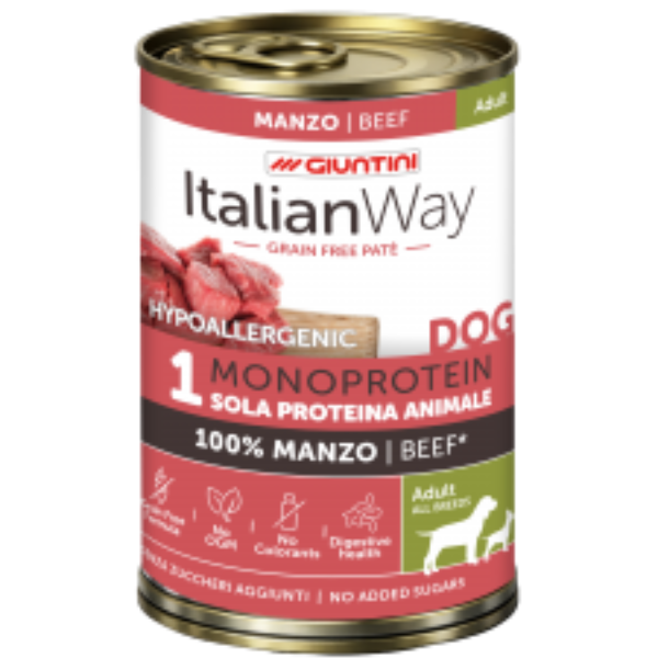 Italianway Patè Hypoallergenic Monoprotein Dog Adult 400 gr