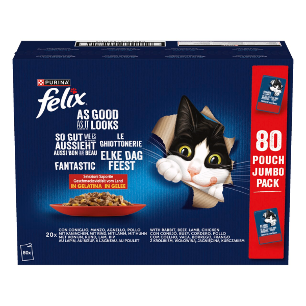 Purina Felix le Ghiottonerie in gelatina Multipack 80x85 gr