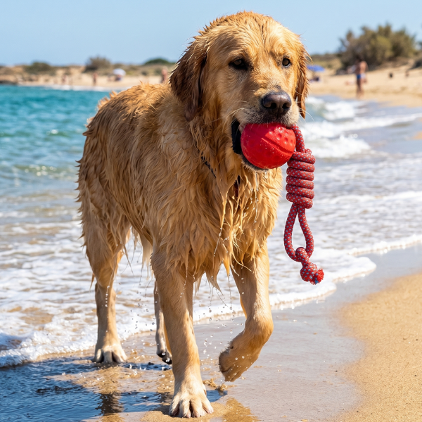 PetUp Joy gioco per cani Palla galleggiante con corda