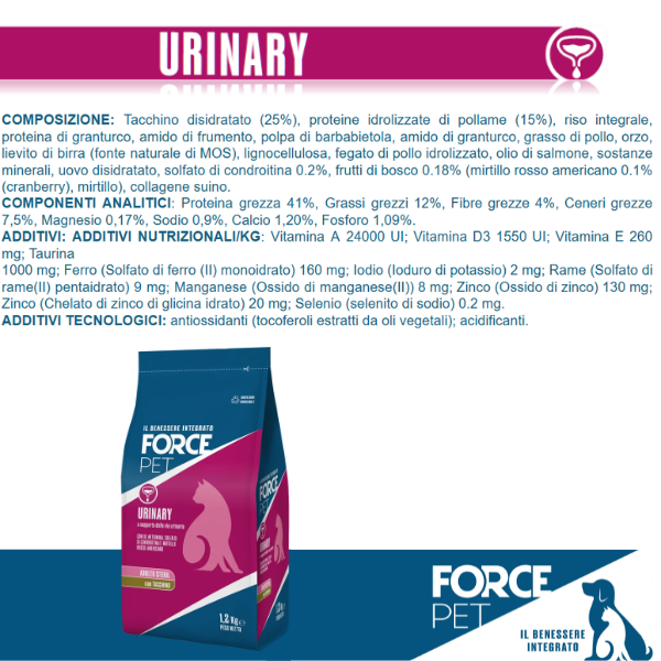 Forcepet Cat Adult Sterilised Urinary supporto urinario Tacchino
