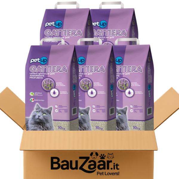 Bundle convenienza: PetUp lettiera assorbente profumo naturale 5x8L