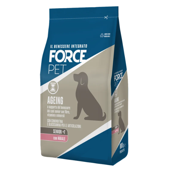 Forcepet Dog Senior 7+ Ageing benessere generale cani anziani Maiale
