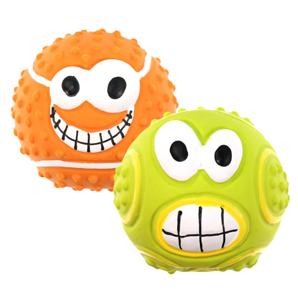 PetUp Joy gioco per cani Palla con squeaker Face per denti e gengive